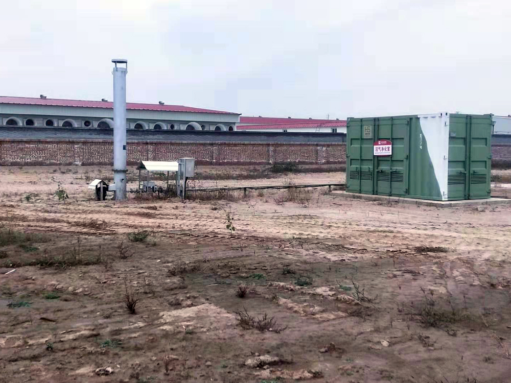 石羊集團蒲城養(yǎng)殖場沼氣火炬